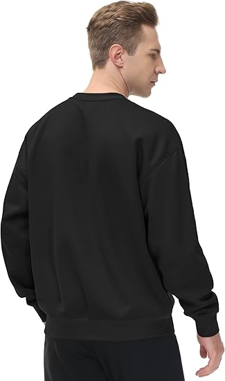 Fleece Crewneck Sweatshirt Thick Loose fit Soft Basic Pullover Sweatshirt